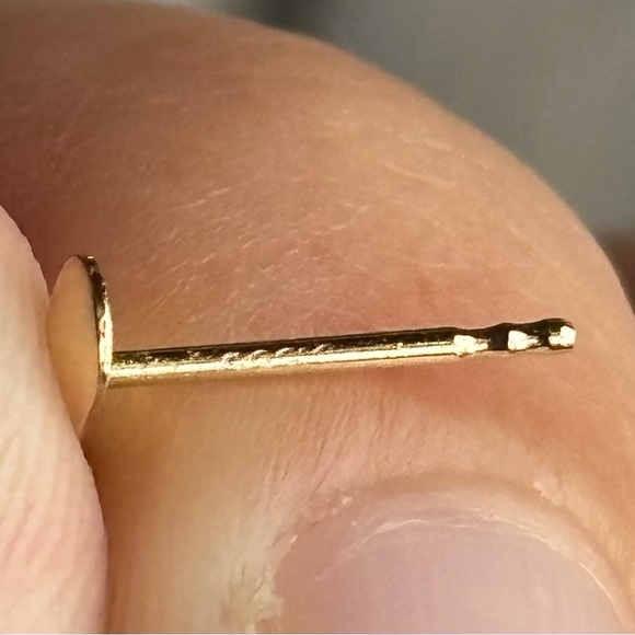 14k Gold Teardrop Dangle and Pink Stone Earrings - Picture 5 of 7